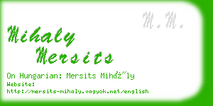 mihaly mersits business card